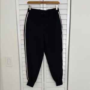 Zara Black Joggers with White Accents